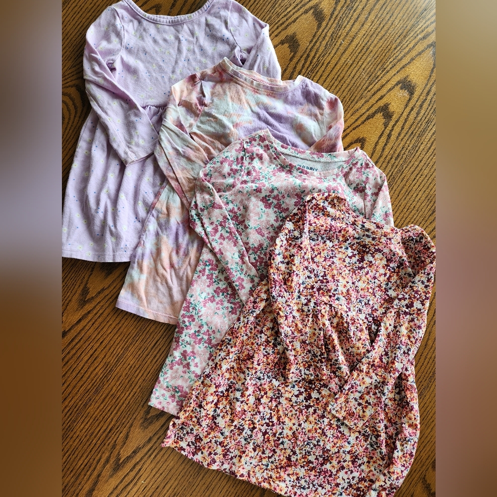 Floral and Tie-Dye Long Sleeve Tops